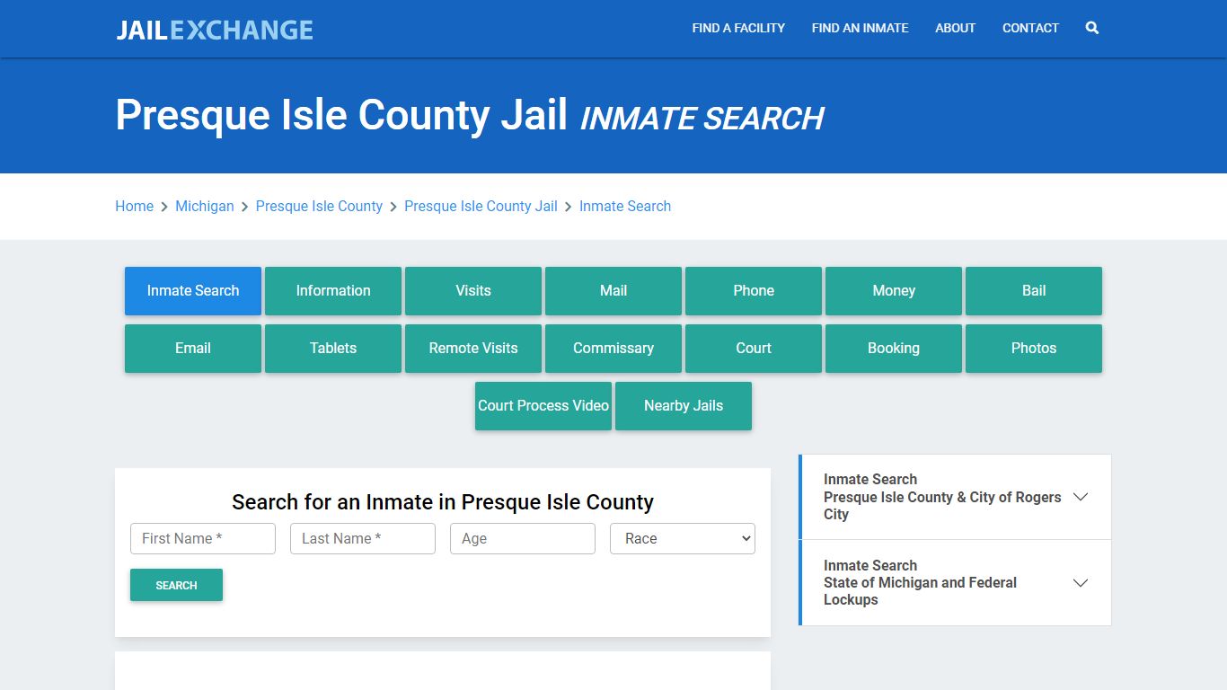 Presque Isle County Jail, MI Inmate Search: Roster & Mugshots